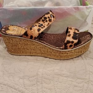 Snake print Wedge sandals